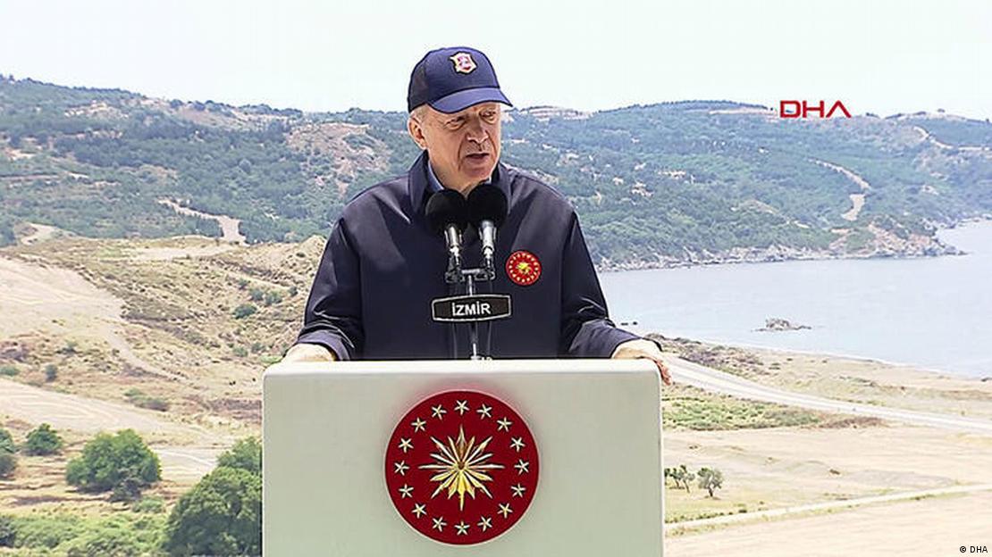 Cumhurbaşkanı Recep Tayyip Erdoğan’ın 2022’deki Efes askeri tatbikatı sırasında çekilmiş fotoğrafı.