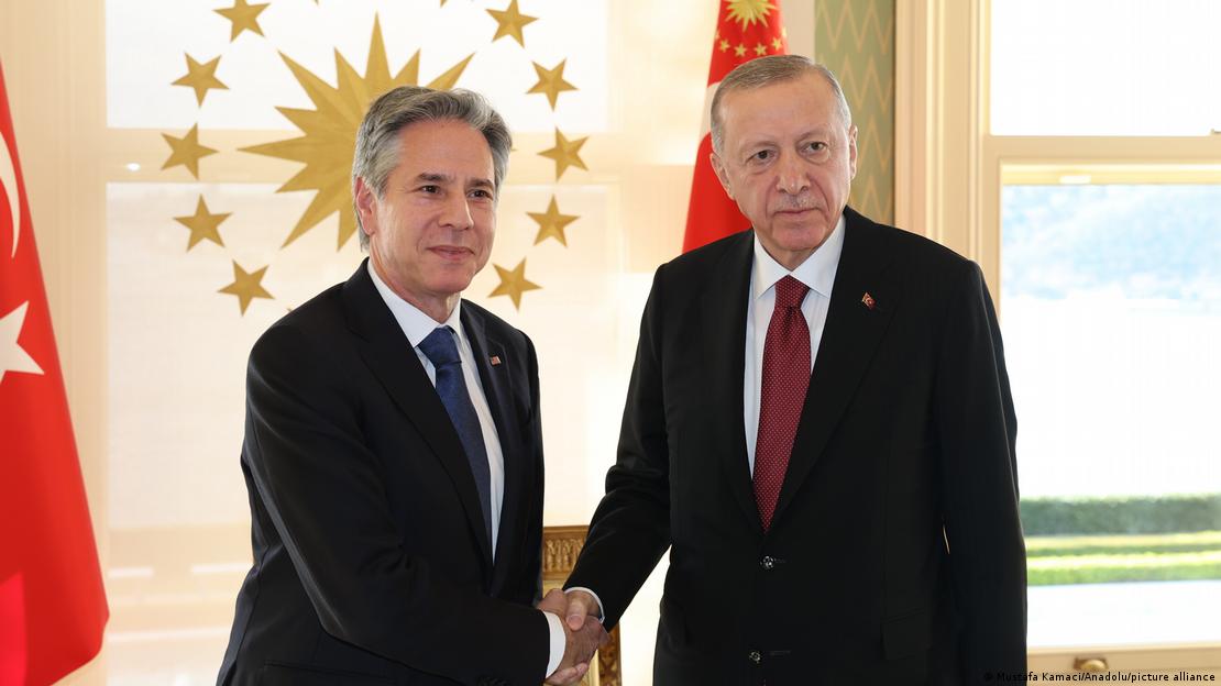 ABD Dışişleri Bakanı Antony Blinken ve Cumhurbaşkanı Recep Tayyip Erdoğan.