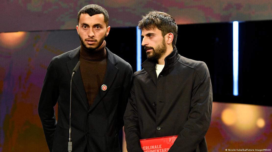 Berlinale Ödül Töreni'nde konuşma yapan Basel Adra ve Yuval Abraham - (24.02.2024)